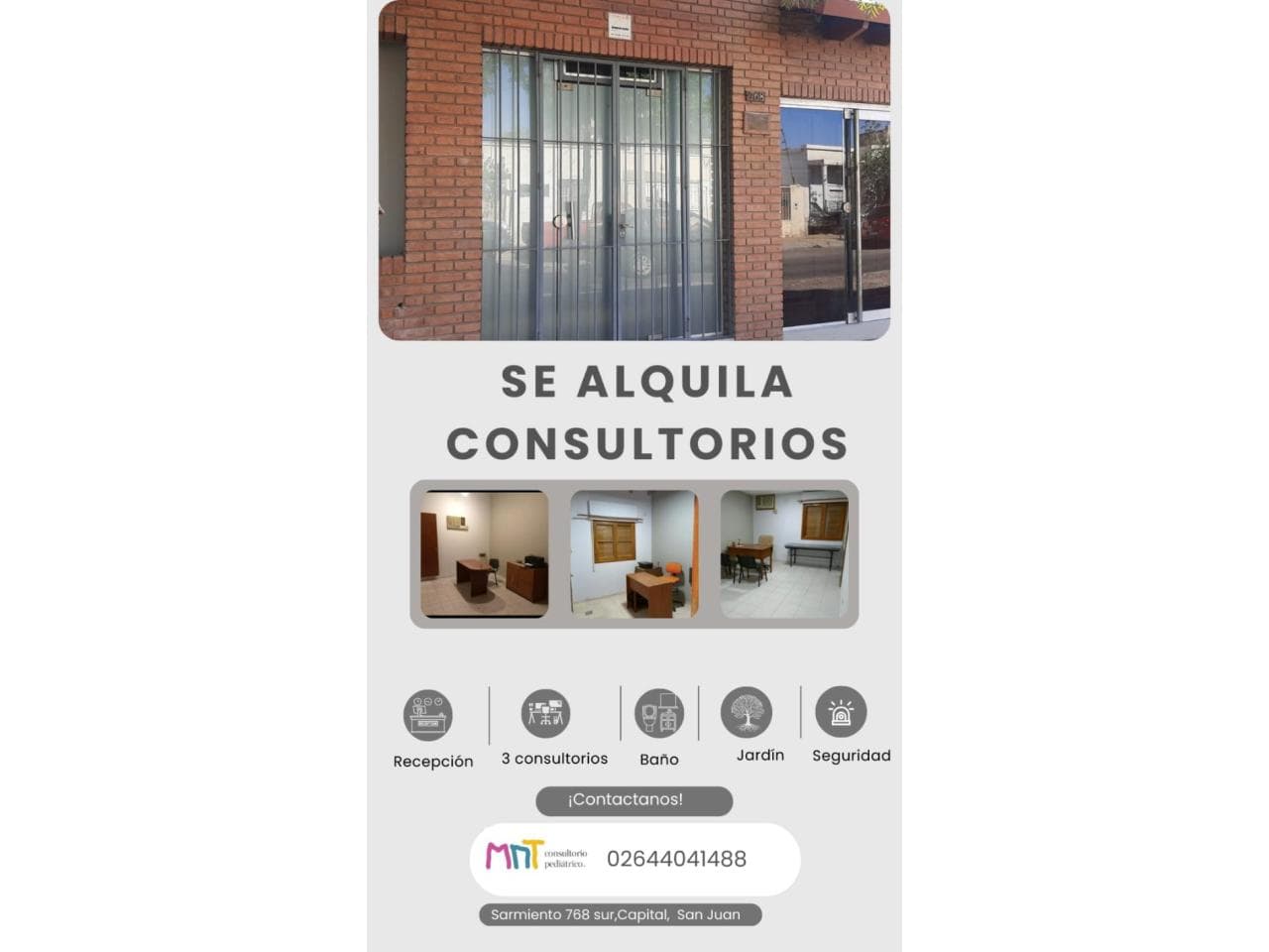 Alquiler Consultorio Médico (por Módulo)
