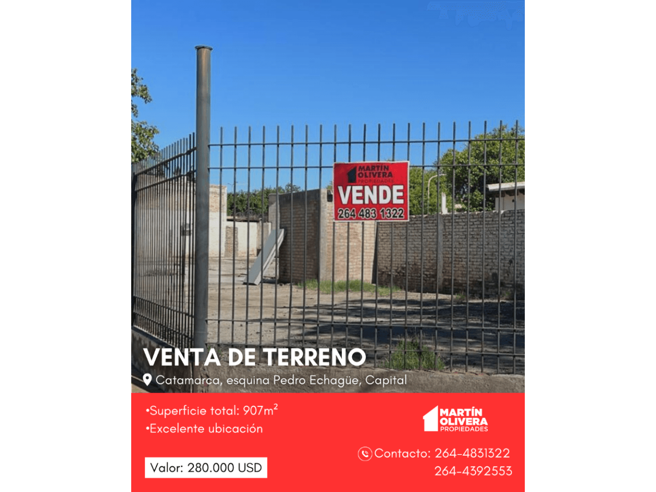 Venta De Terreno Esquina En Capital