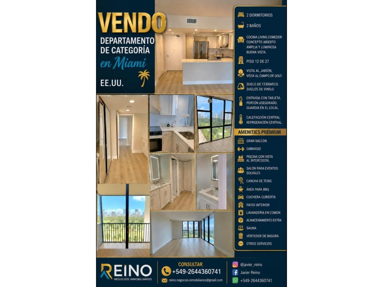 Vendo. 🌴 Exclusivo Departamento De Categoría En Miami  Ee.uu. 🌴