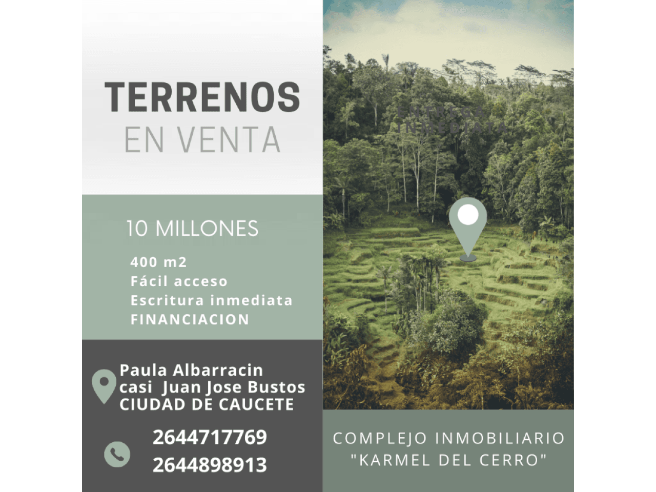 Venta Terreno Con Servicios. Escrituracion Inmediata. Todos Los Servicios. Caucete