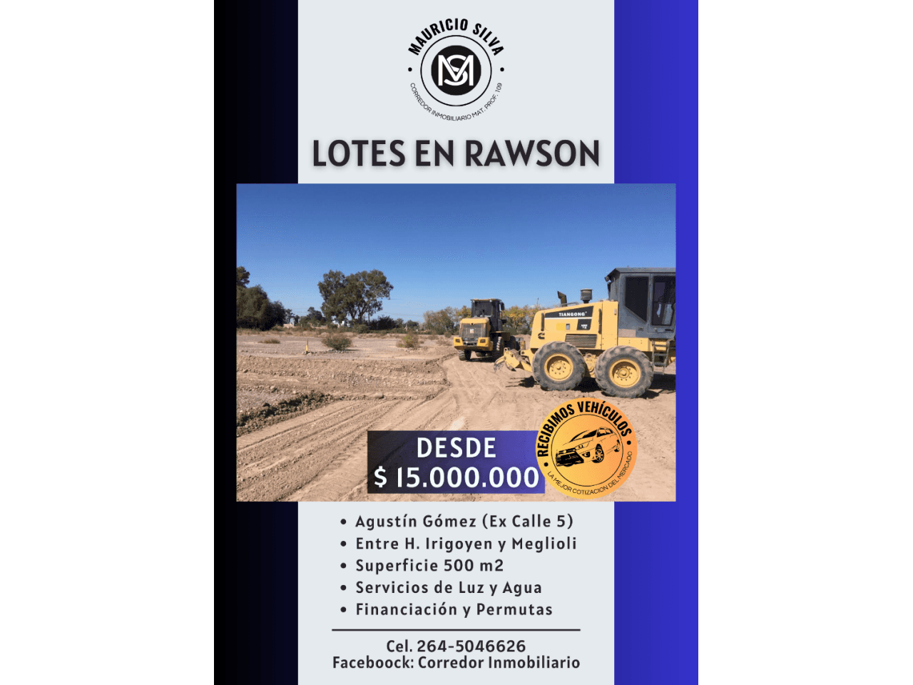 Venta. Ultimos Lotes En Agustín Gómez E/san Miguel Y Meglioli. Rawson
