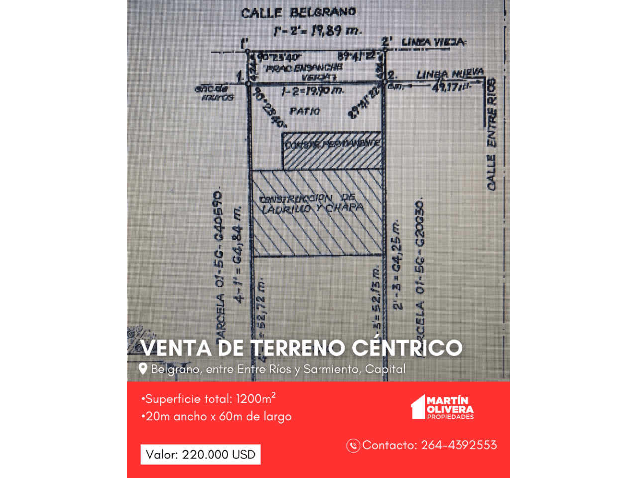 Venta De Terreno Céntrico