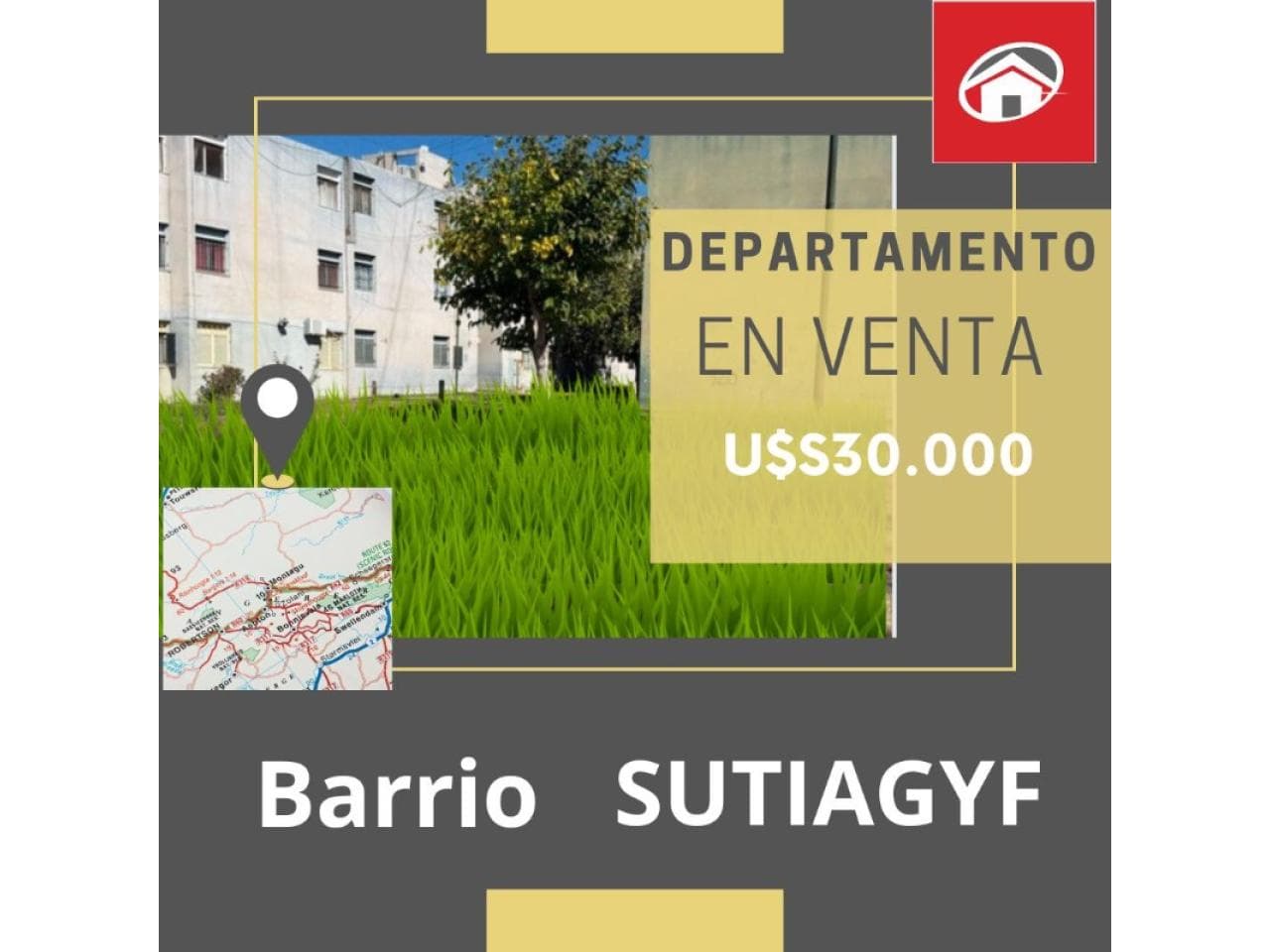 Inmobiliaria Vende Deparamento Tres Dorm En B° Sutiagyf-rawson-no Apto Credito Hipotecario
