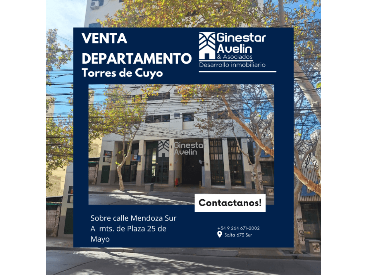 Venta - Departamento - Torres De Cuyo - A Mts. De Plaza 25 - Capital - 2 Dormitorios. Capital