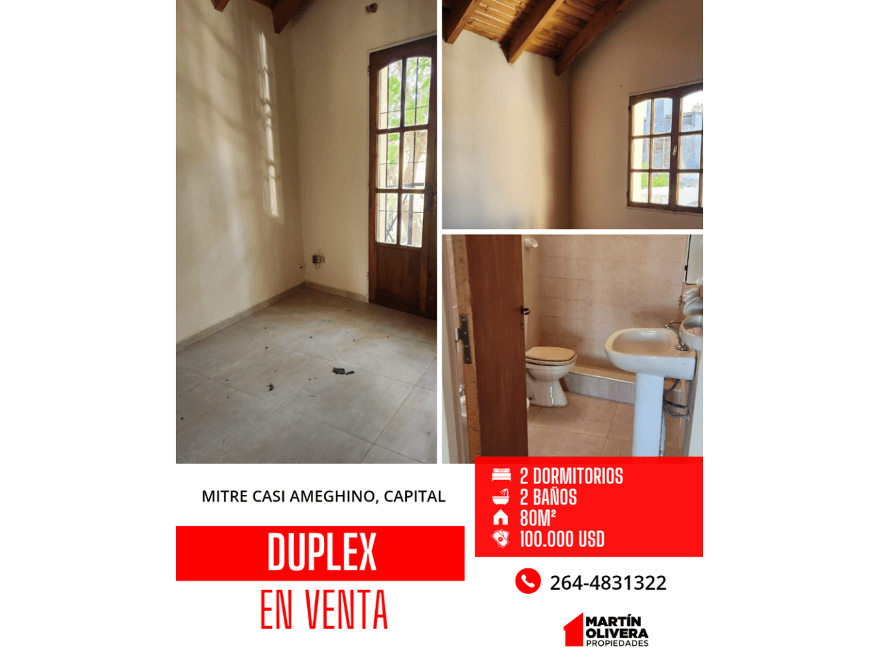 Venta De Duplex, 2 Habitaciones. Capital