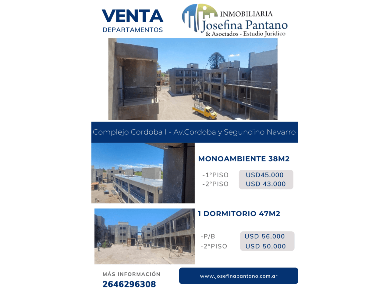 Capital Dptos Entrega Julio 2026 Av Córdoba Oeste, Monoambiente Y 1 Dorm Tel. 2646296308 - 2645641149