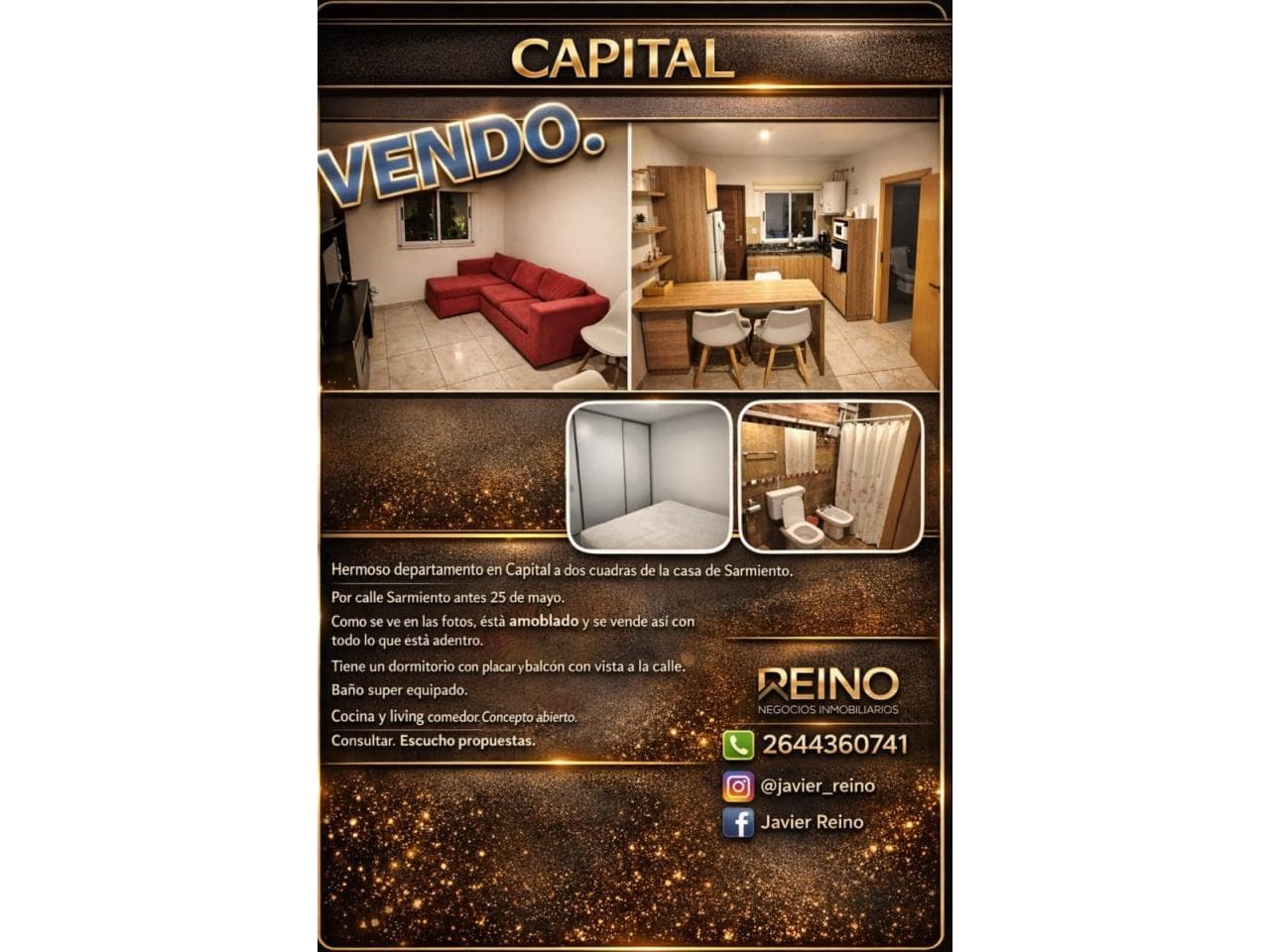 🏙️ Vendo Departamento  Excelente Ubicación En Capital-