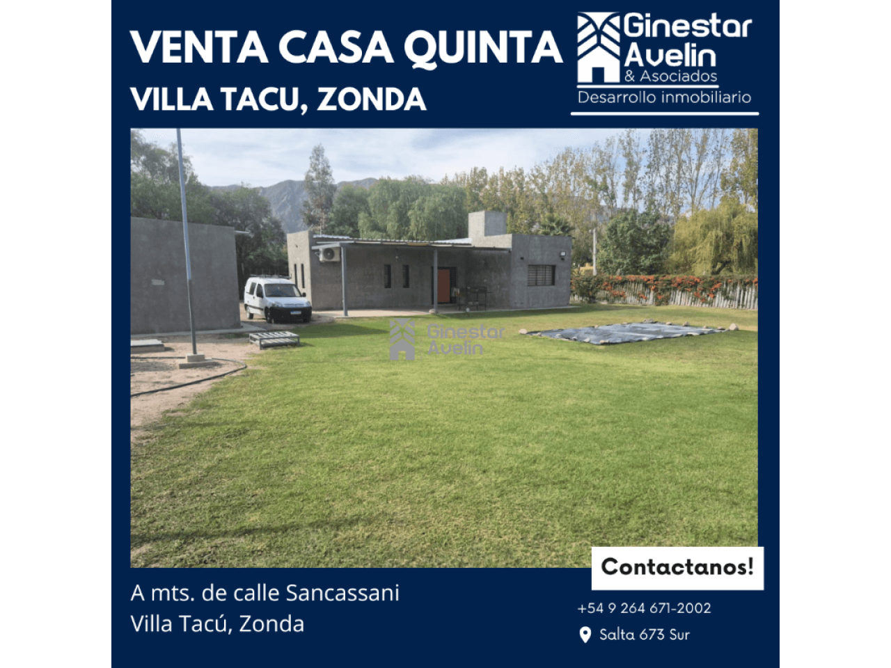 Venta - Casa Quinta - Villa Tacú - Pileta - 2 Habitaciones - 2924m2