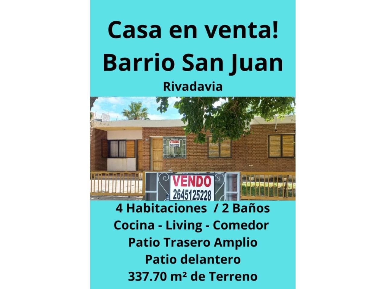 Casa En Venta En Rivadavia- San Juan