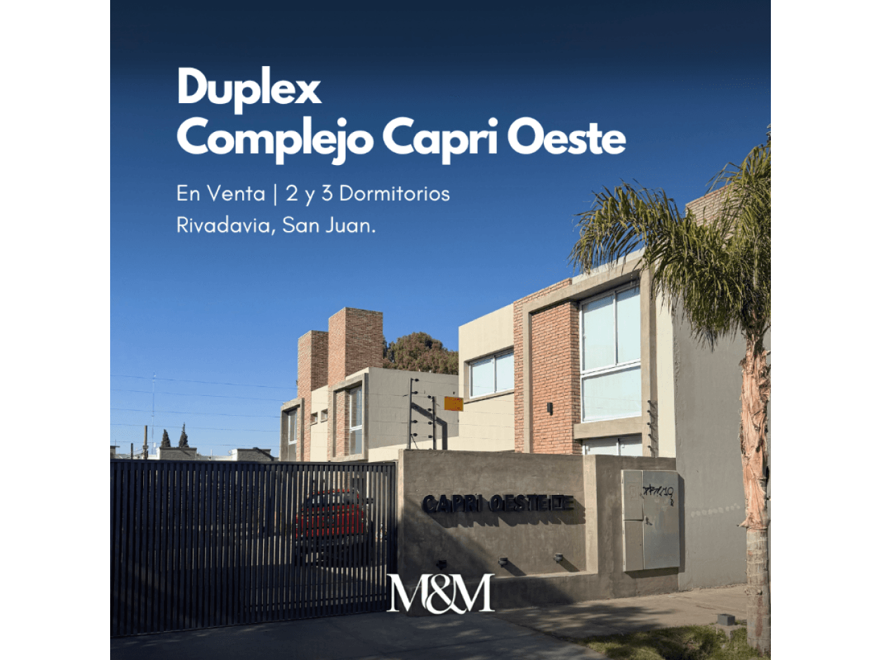 ⚫️  Apto Crédito | Venta Duplex De 2 Y 3 Dormitorios | A Estrenar | Complejo Capri Oeste | Rivadavia