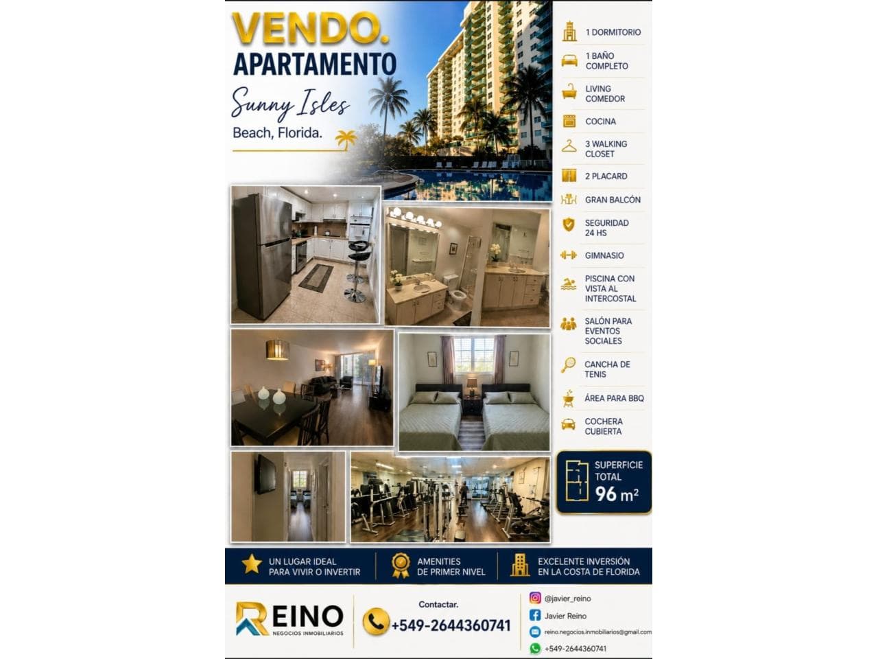 Vendo. ✨ Exclusivo Apartamento En Venta  Sunny Isles Beach, Florida ✨
