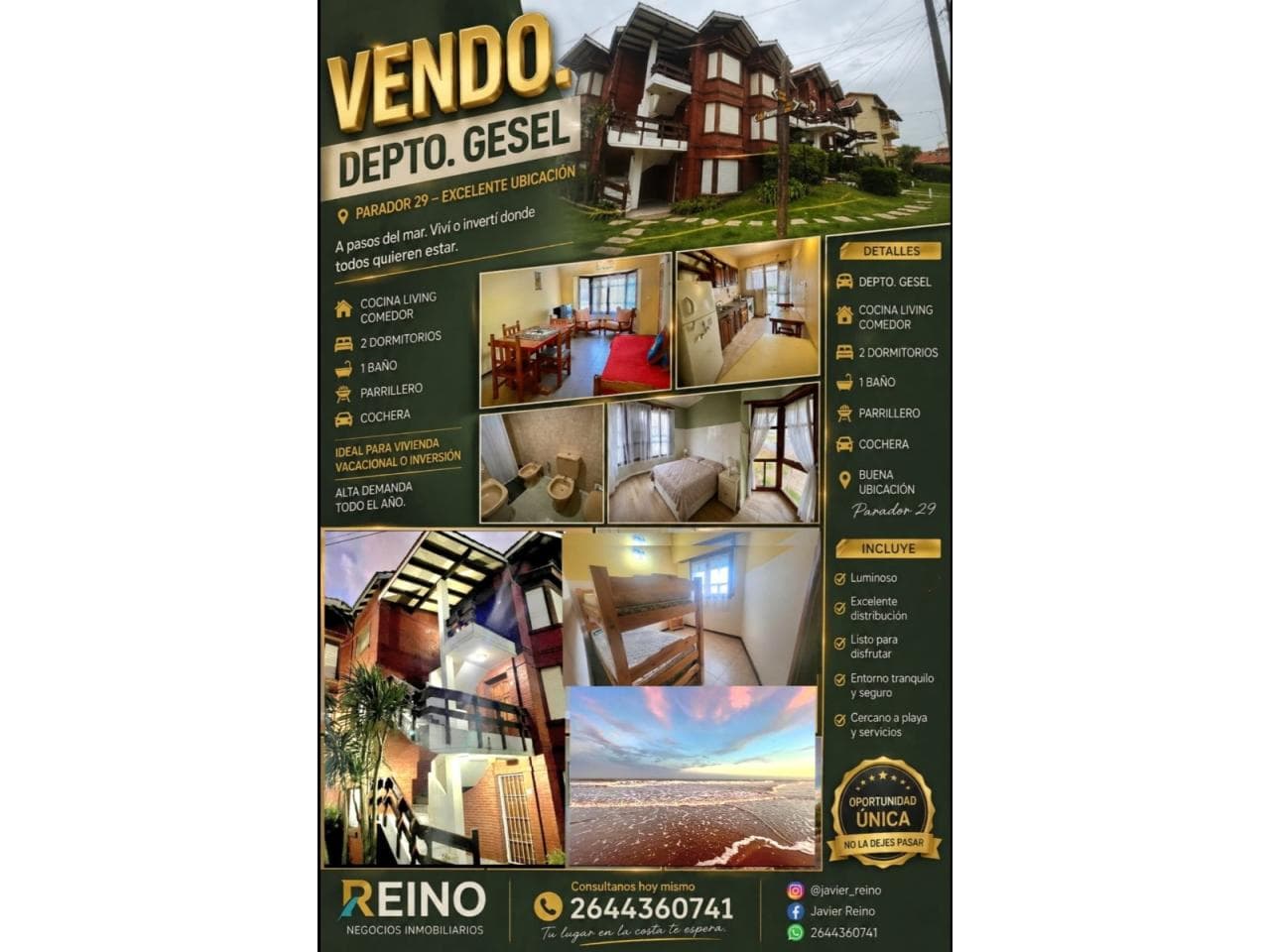 🌊 Vendo Departamento En Gesel  Vista Al Mar 🌊