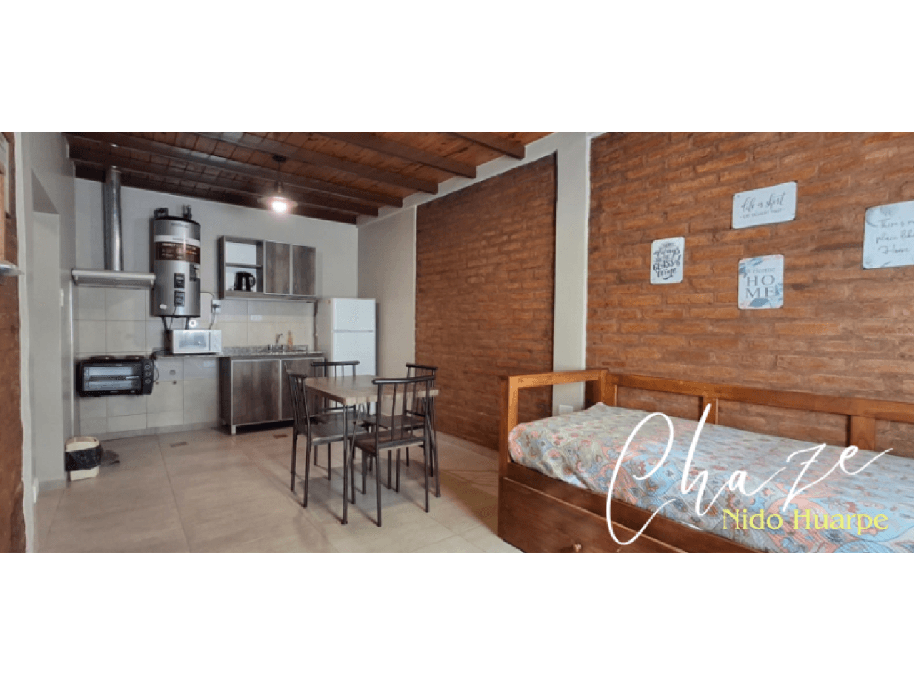 Alquiler. Complejo Chaze Nido Huarpe. Cabaña Nº 4. 1 Dormitorio. Para Hasta 4 Personas. Santa Lucia