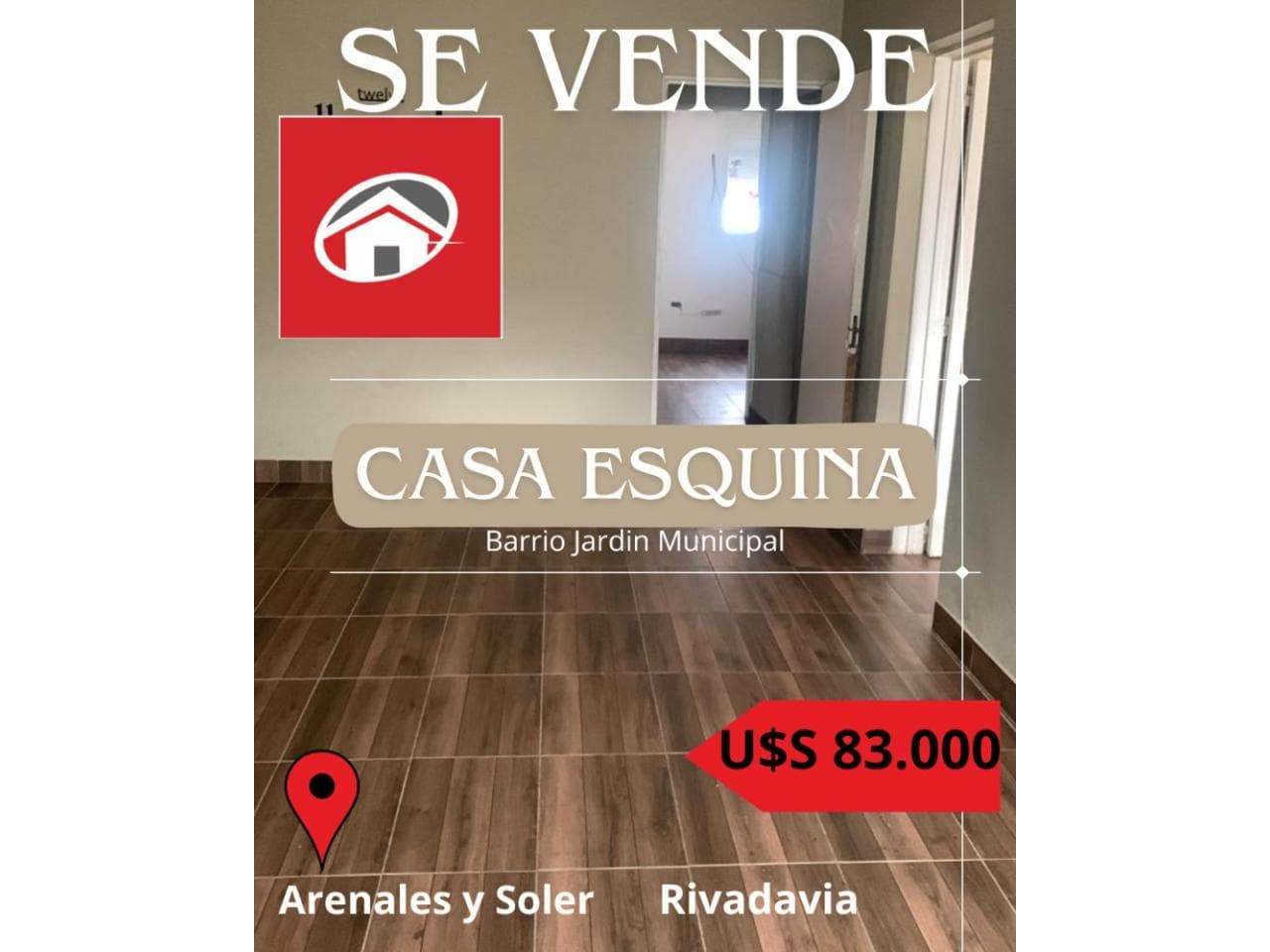 Inmobiliaria Venta Casa Esquina 110mtrs2 Cubiertos - B° Jardin Municipal - No Apta Credito Hipotecario. Rivadavia