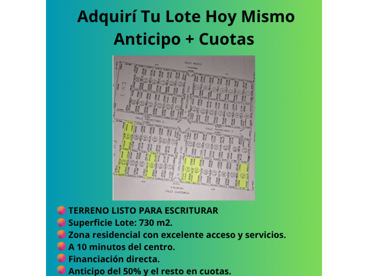 🔴 Tené Tu Lote Con Un Anticipo + Cuotas