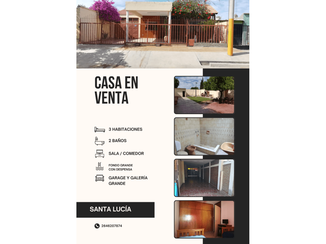 Casa En Venta. Santa Lucia