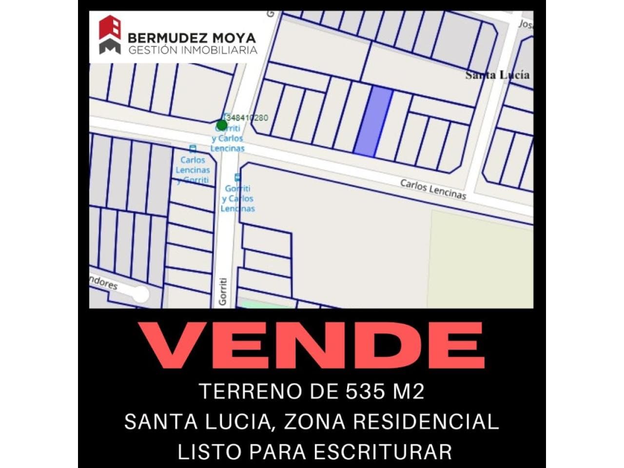 Venta. Terreno En Santa Lucia, 535 M2, Zona Residencial, Listo Para Escriturar, Excelente Entorno Y Accesos