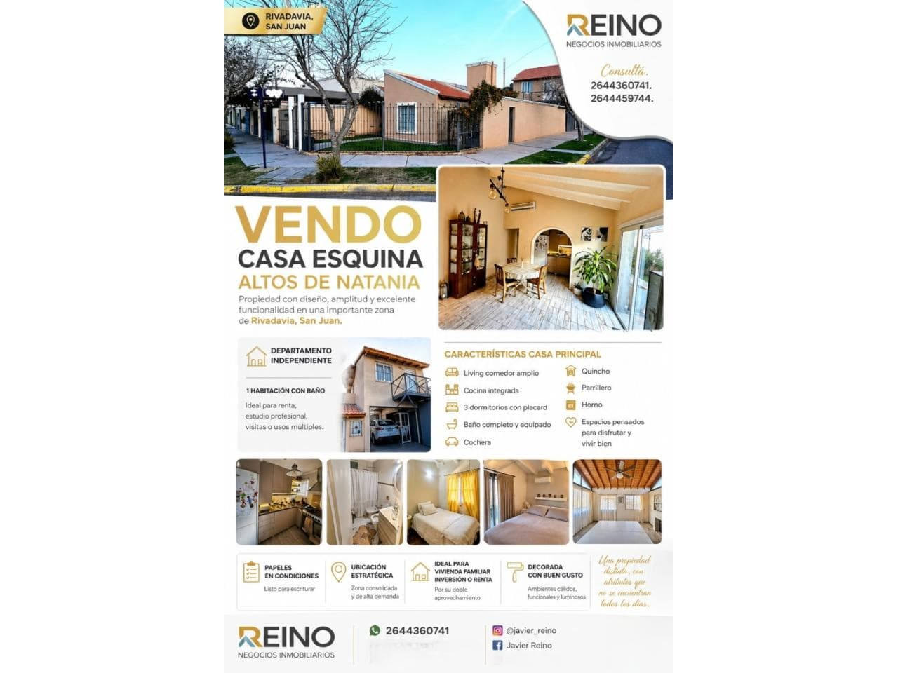 Vendo Casa De Categoria En Altos De Natania. Rivadavia