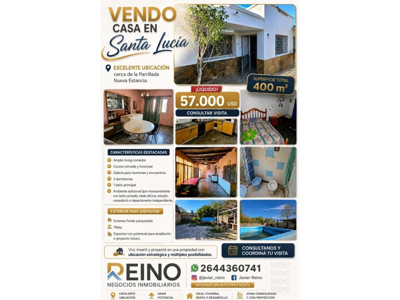 Vendo Casa.-santa Lucia Buena Ubicacion