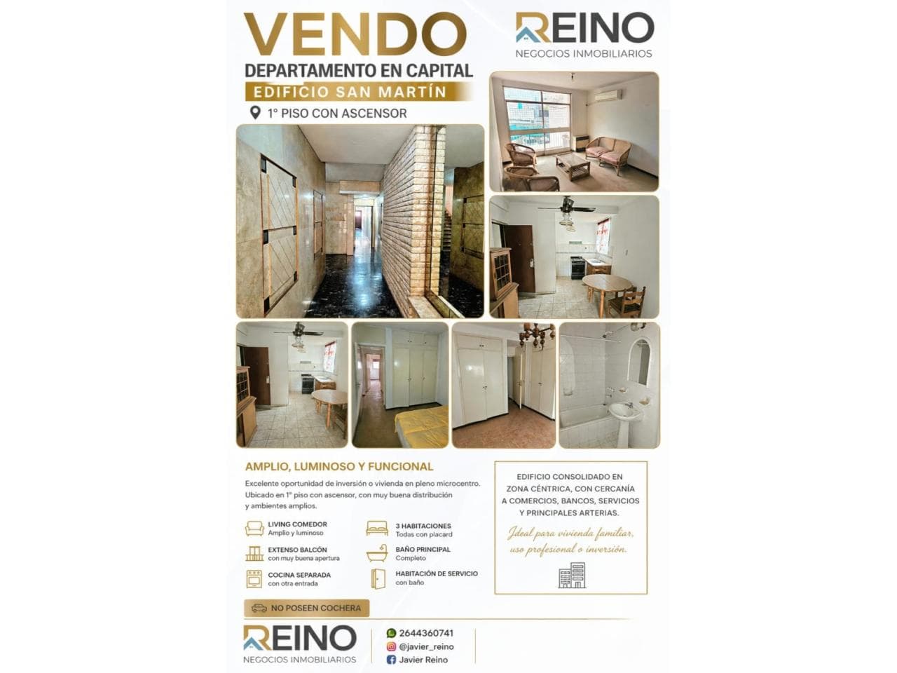 🏙️ Vendo Departamento En Capital  Edificio San Martín-