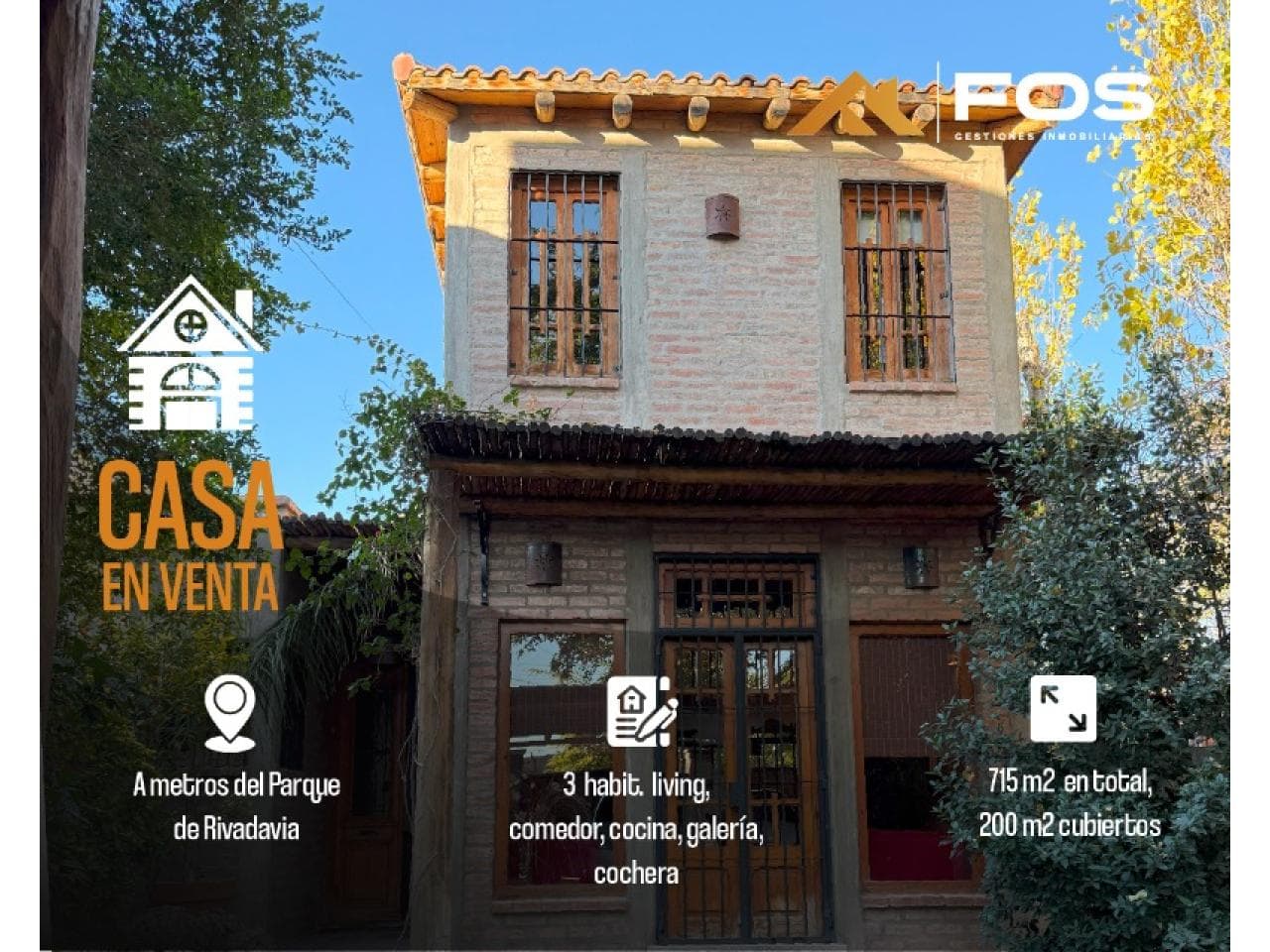 Venta Hermosa Casa A Metros Del Parque De Rivadavia - Rivadavia