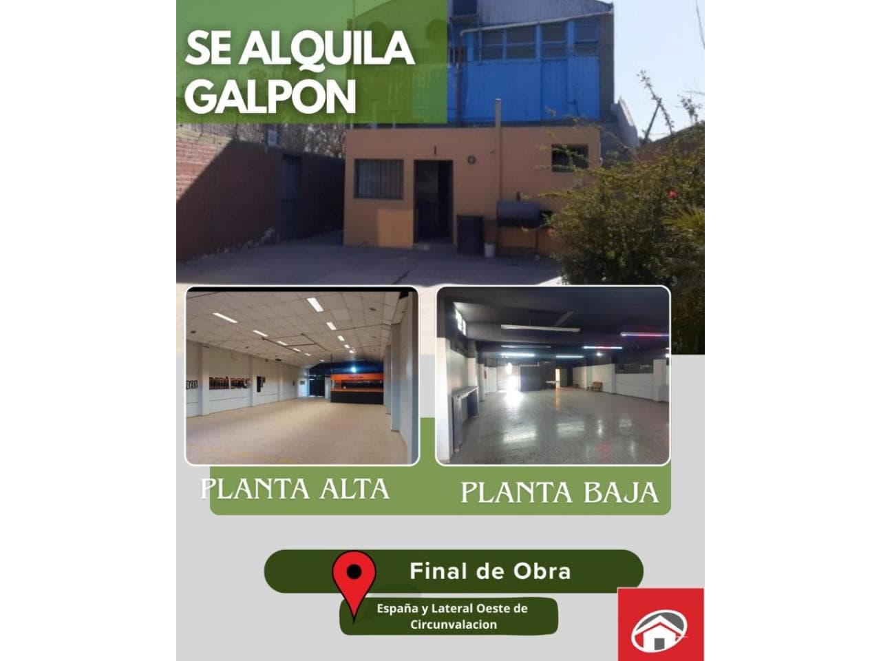Alquiler / Venta Galpón / Salón Comercial 500 M²  Circunvalación Oeste  Capital