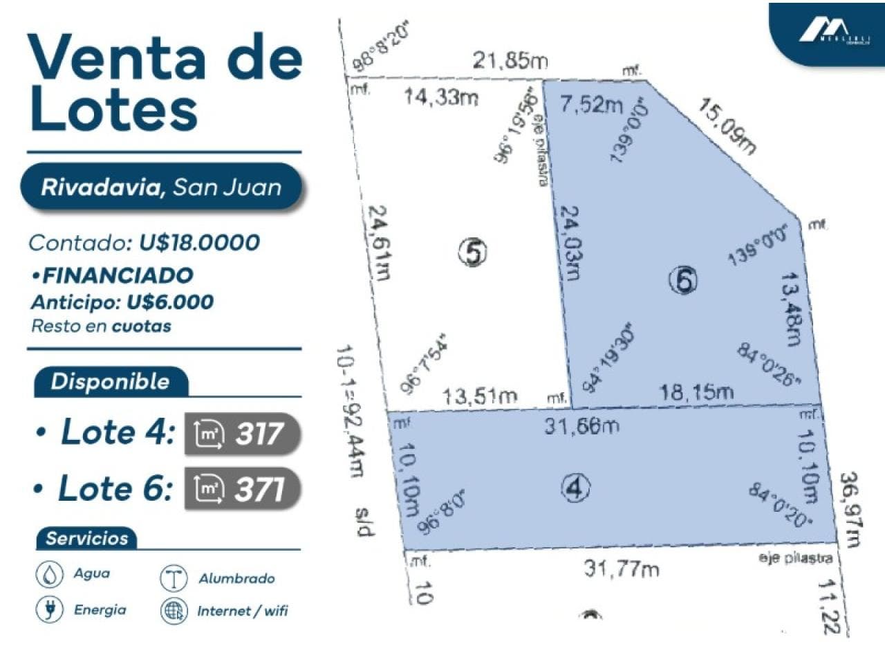Venta De Lotes En Rivadavia - C43
