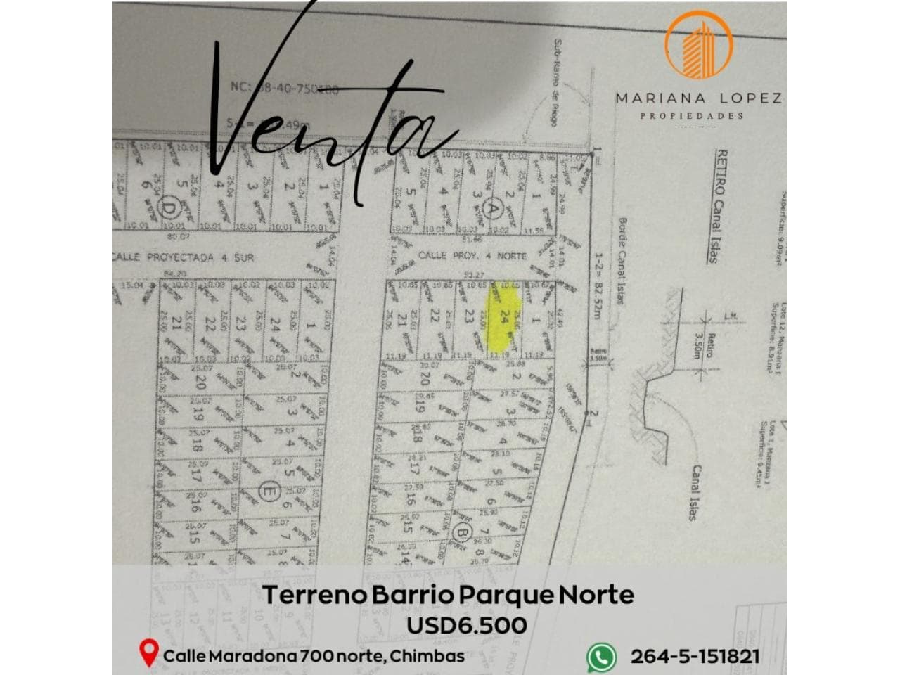 Venta Lote En Chimbas