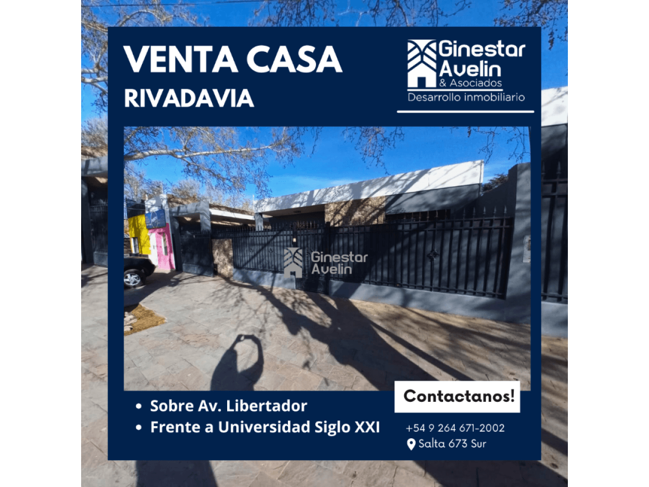 Venta - Casa - Rivadavia - Sobre Av. Libertador - Desarrollo Comercial