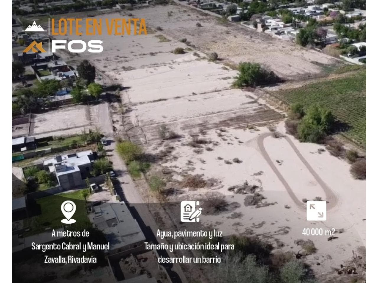 Venta. Terreno Ideal Para Desarrollar Barrio Privado - 4 Hectáreas - Zona Ayres Village. Rivadavia