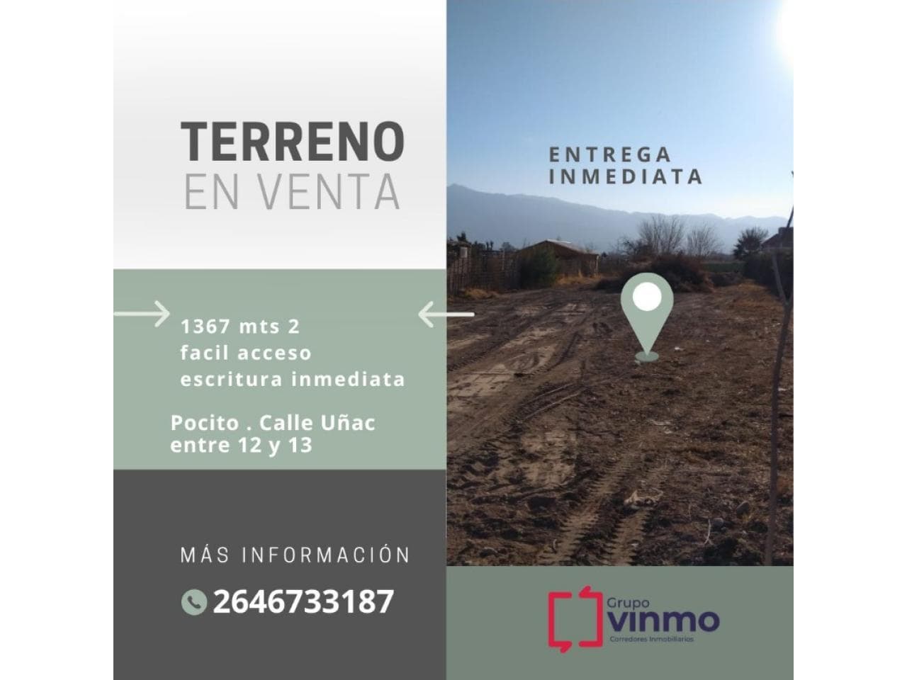 Venta Lote Oportunidad En Pocito. Calle Uñac Y 13