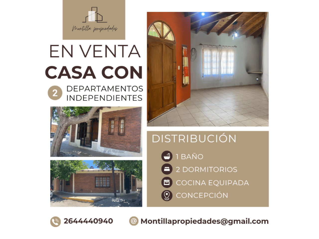 Venta. Propiedad Con Tres Departamentos. Capital