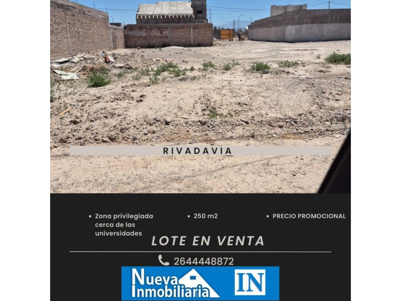 Vendo Y Financio Lote De 250 M2 Cerca De La Unsj
