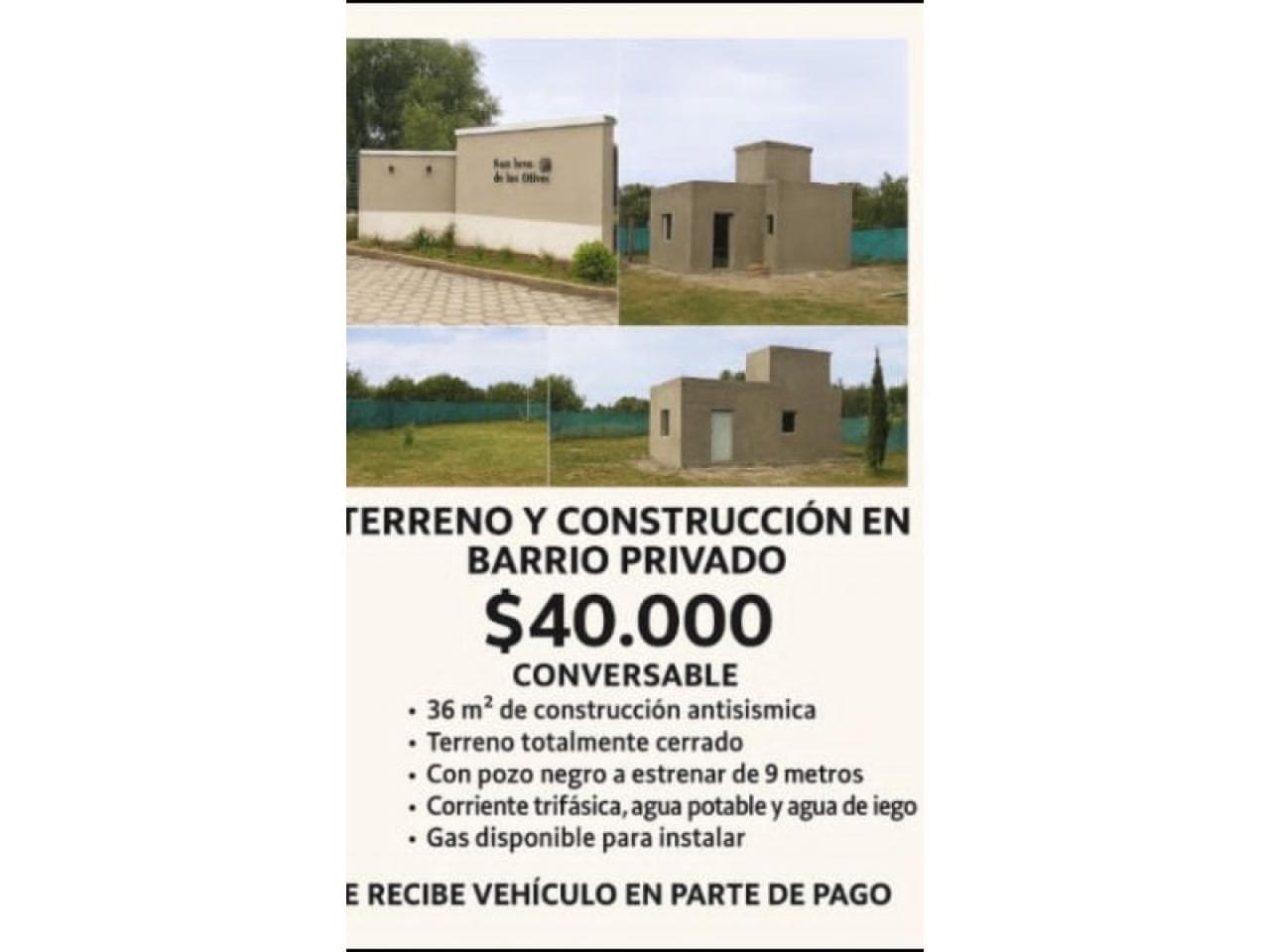 Vende Terreno 1.006 Mts Con 36 Mts De  Contruccion En Barrio Privado San Juan De Los Olivos - Calle Rastreador Calivar Y