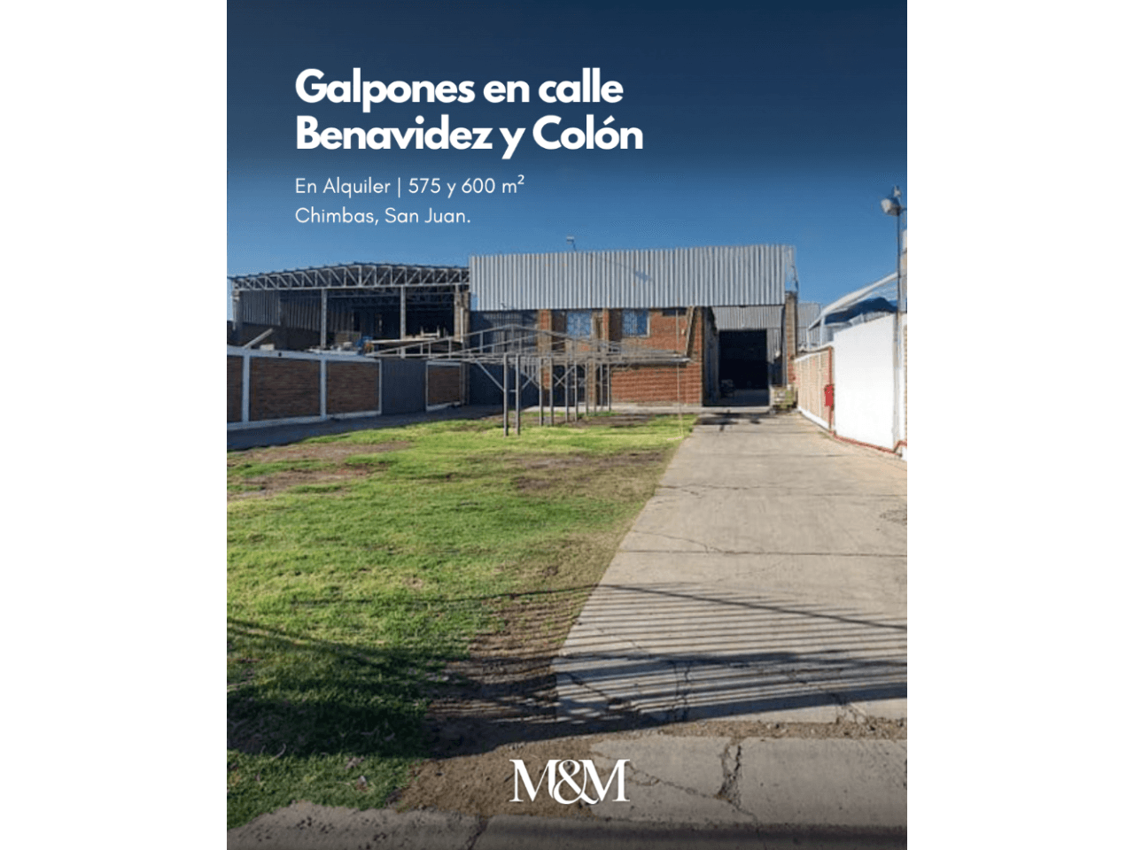 🟤 Alquiler Galpones Benavidez Y Colón | 575 Y 600 M2 | Chimbas