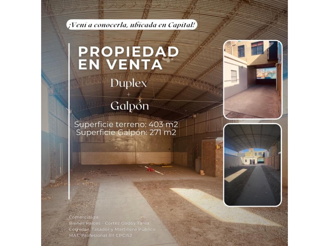 Venta De Importante Propiedad. Galpón + Duplex, Capital