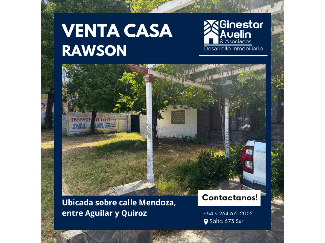 Venta - Casa - 3 Dormitorios - Sobre Calle Mendoza - Ideal Desarrollo Inmobiliario Y Comercial Rawson