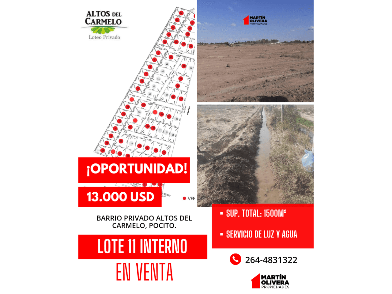 Venta De Lote En Barrio Privado. Oportunidad. Pocito