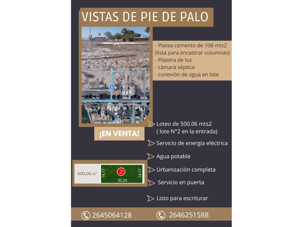 Venta Lote 500.6 Mts2, En La Entrada. San Martin