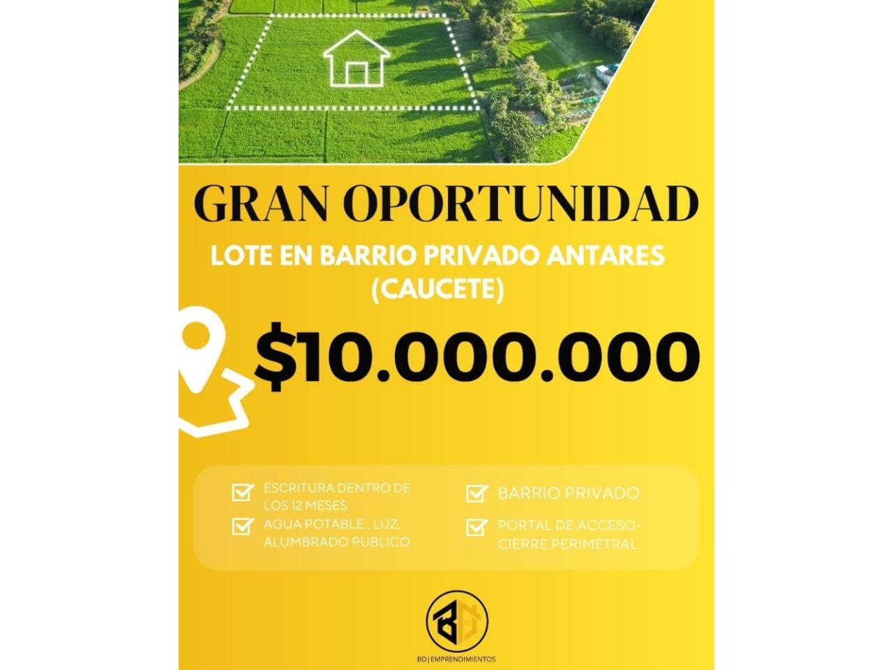 Vendo Terreno En Barrio Privado Antares- Caucete