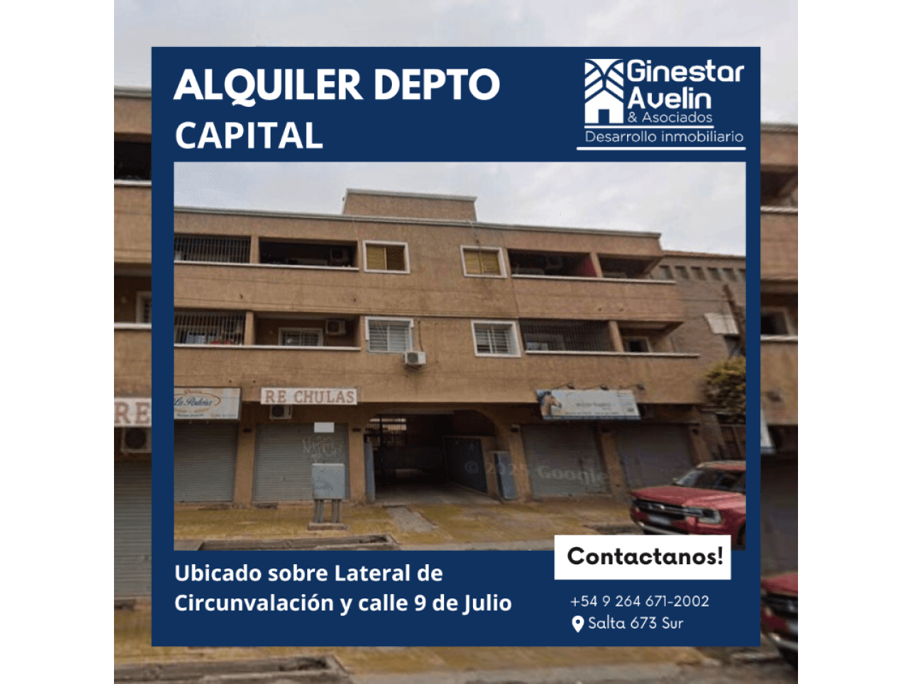 Alquiler - Departamento 1 Dormitorio - Amoblado Sobre Av. Circunvalación A Metros De 9 De Julio- Capital
