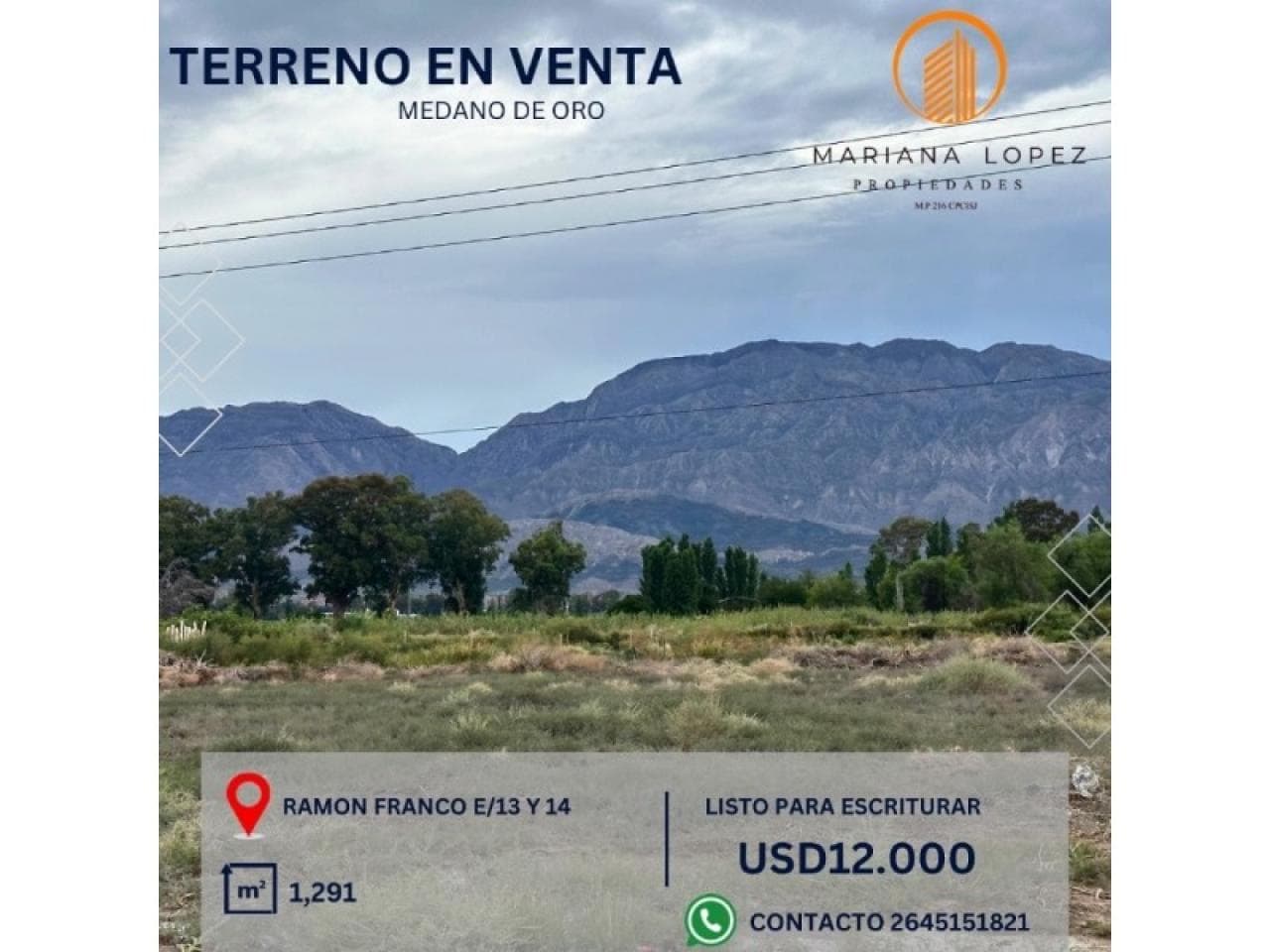 Venta. Terreno En Medano De Oro. Rawson