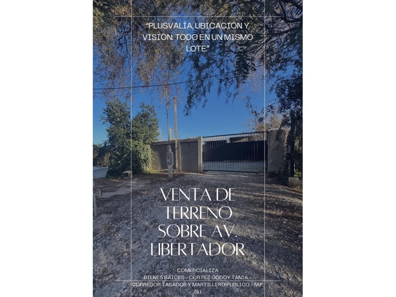 Venta De Terreno Sobre Av. Del Libertador