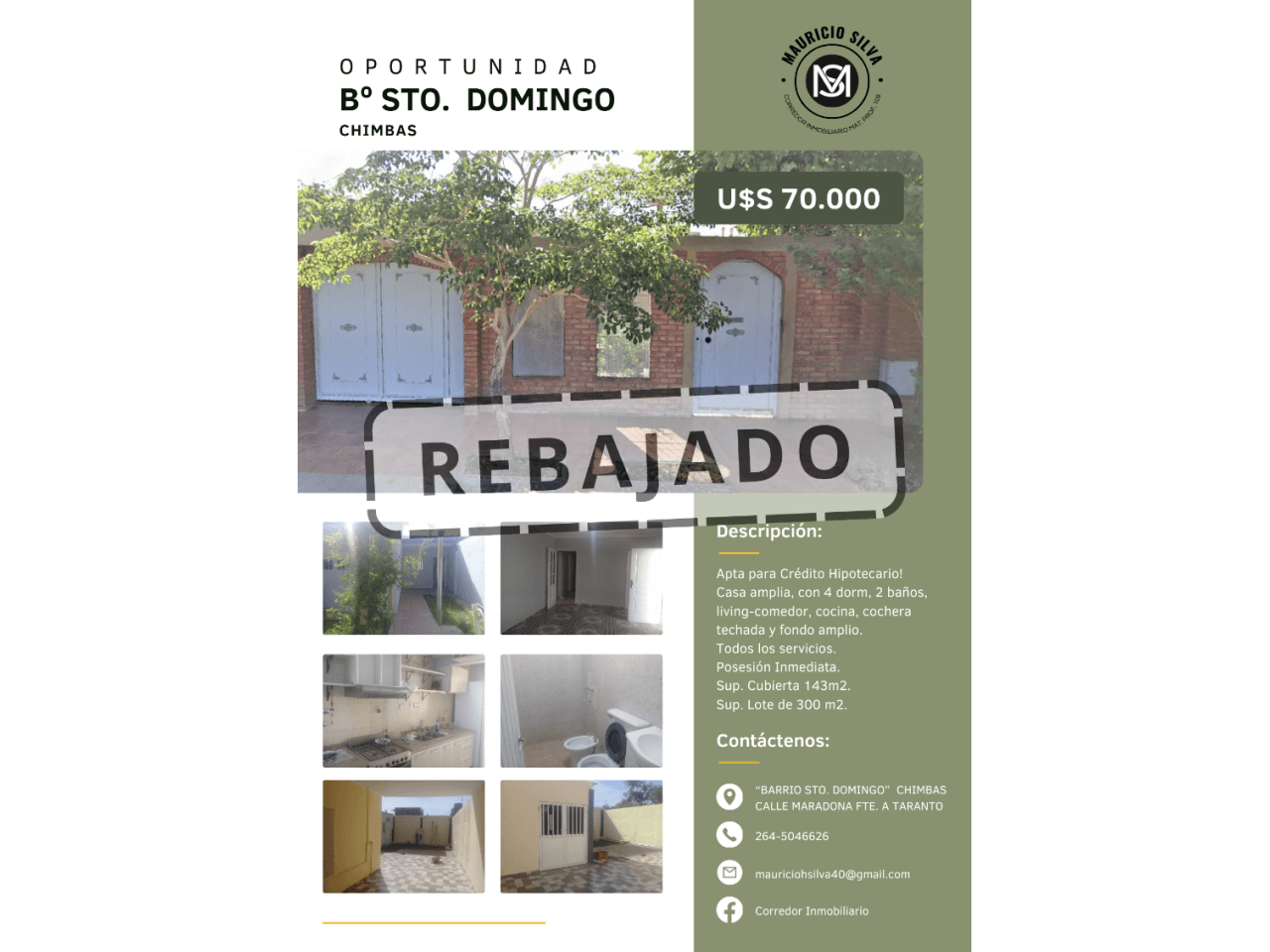 Venta. Casa, 4 Dormitorios. Impecable En Bº Santo Domingo. Chimbas