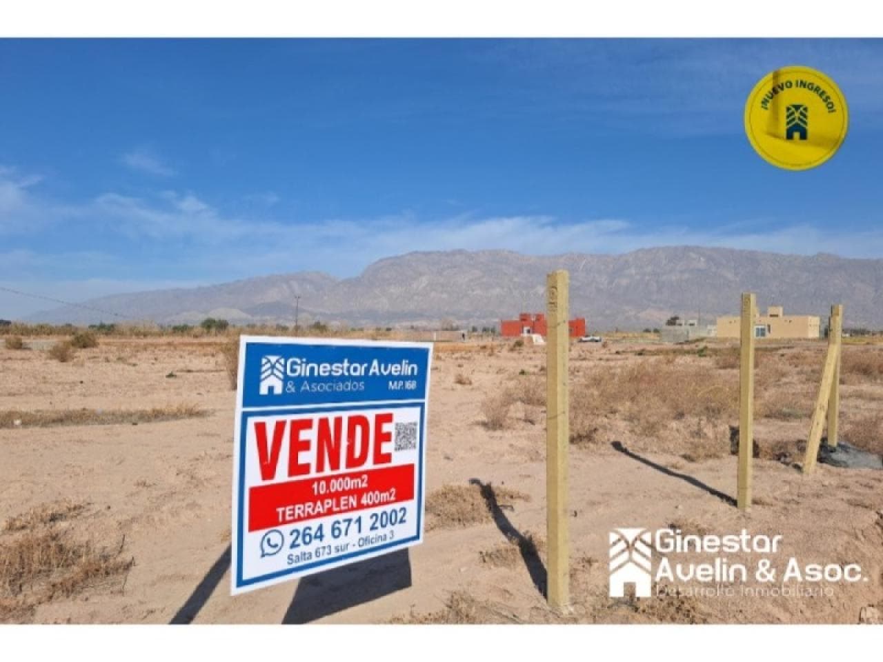 Venta - Terreno 1 Hectárea Frente A La Pintada. Con Terraplén De 420m2- Proyecto Aprobado De Casa - Pocito