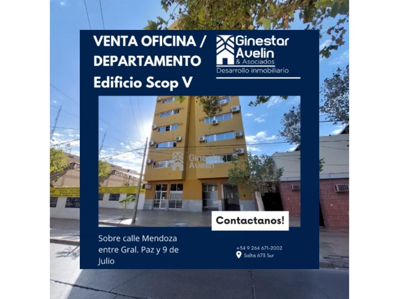 Venta - Oficina / Departamento - Capital - A Mts. De Plaza Hipólito Yrigoyen - Edificio Scop V