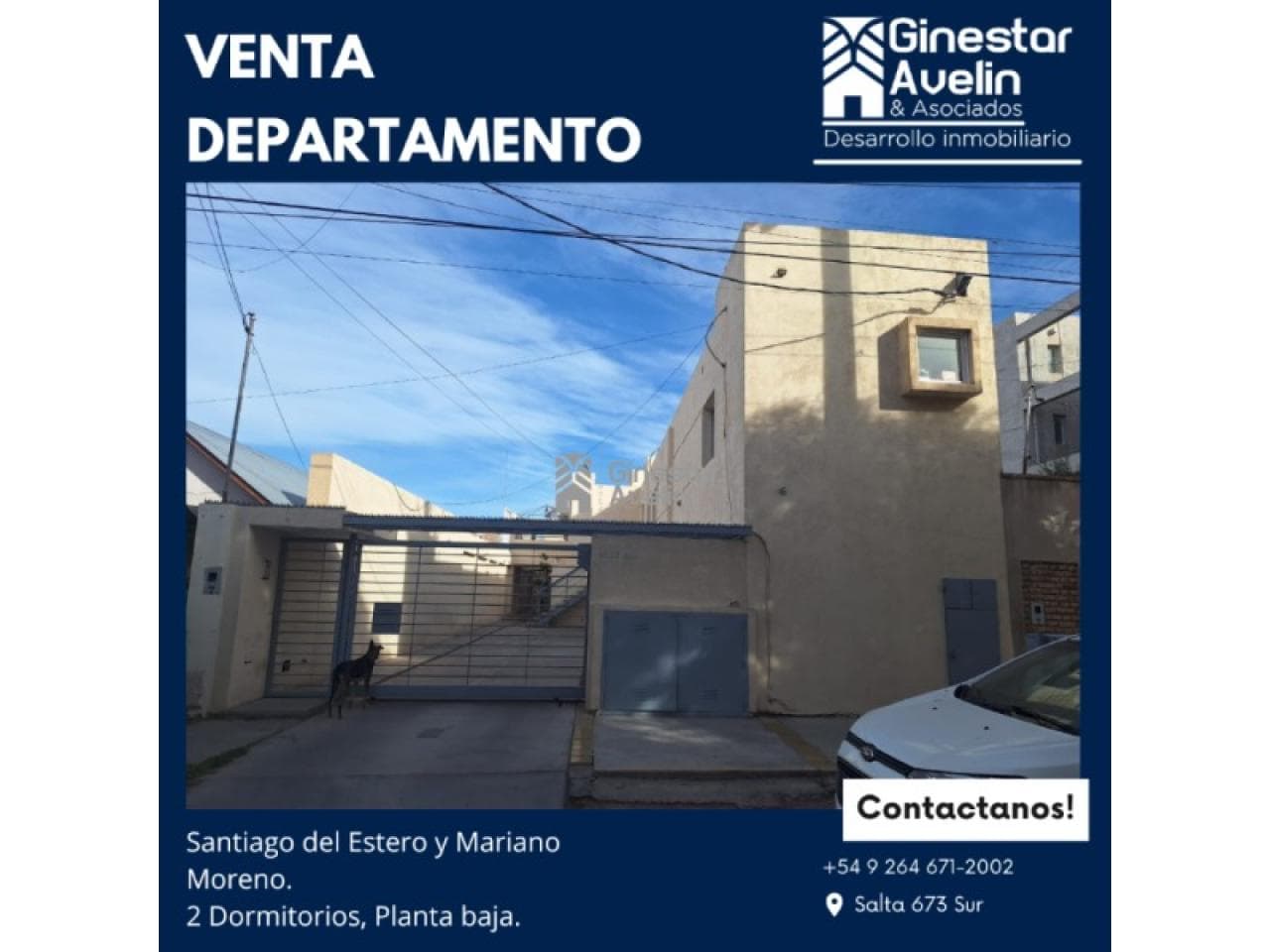 Venta - Departamento - 2 Dormitorios - Planta Baja - Santiago Del Estero Y Mariano Moreno. Capital