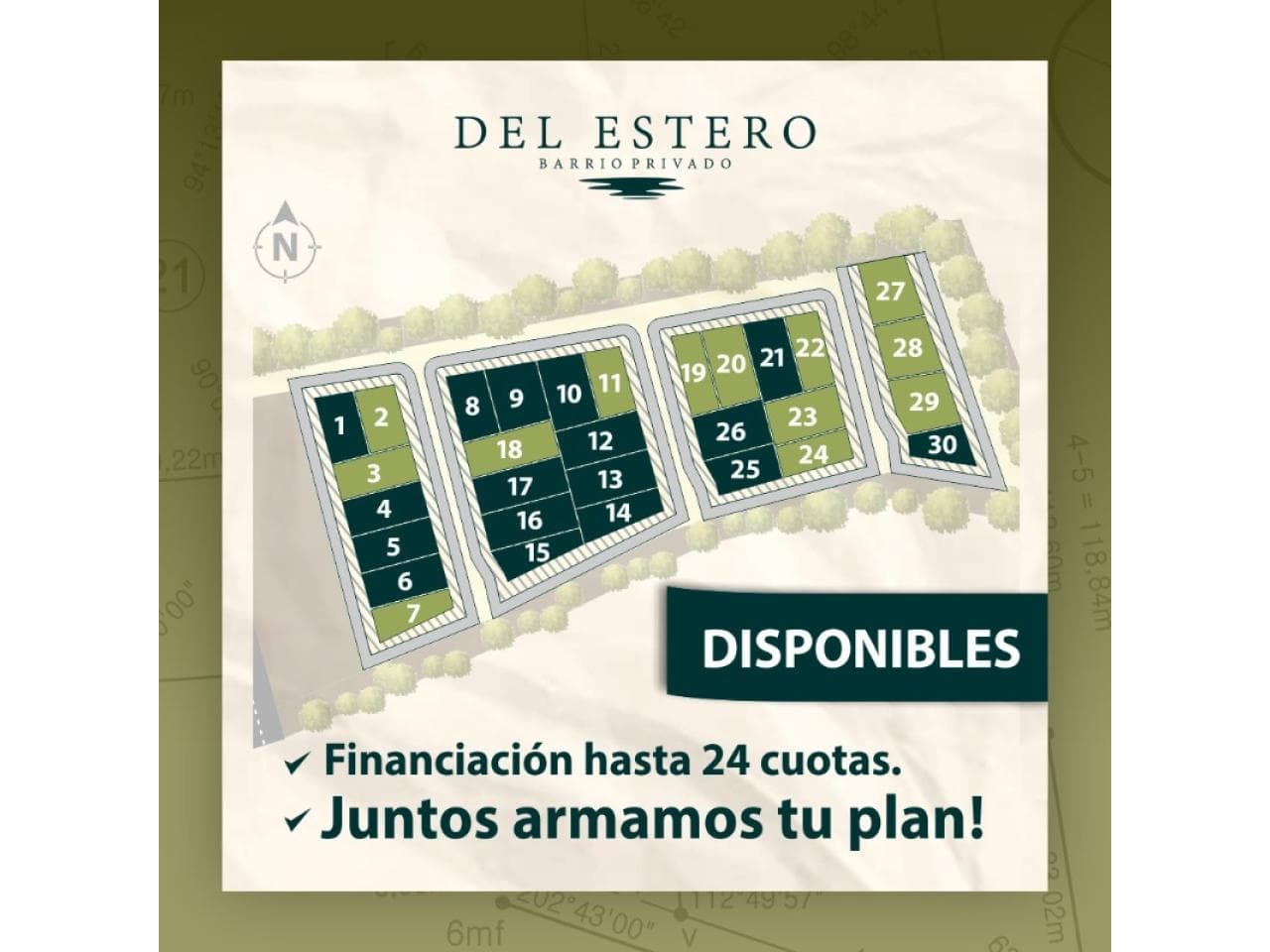 Venta. Loteo Barrio Privado Del Estero 30 Lotes De 800 Y 1000m2