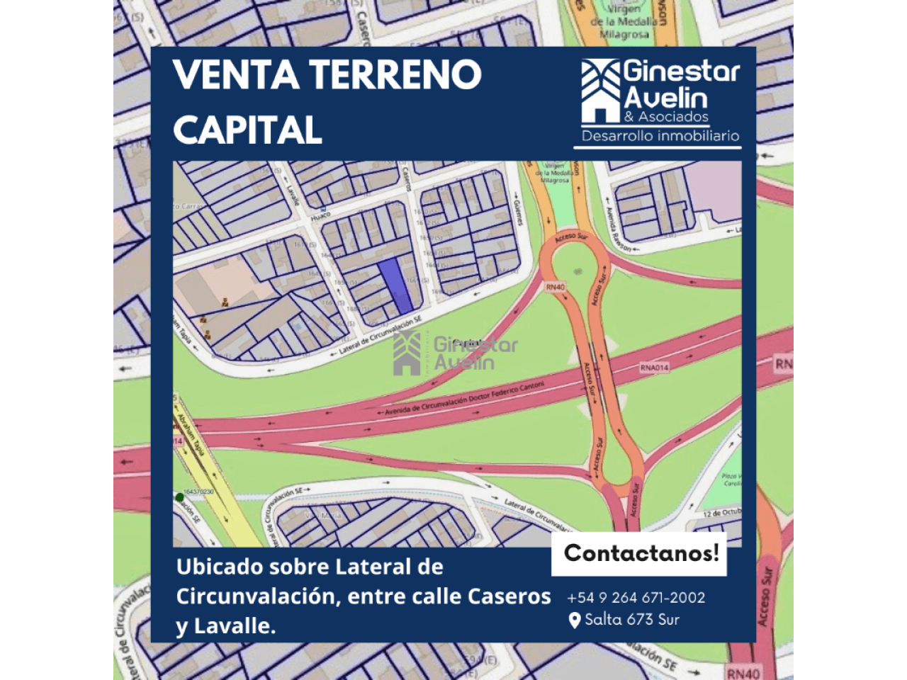 Venta - Terreno - 522m2 - Ideal Galpón O Desarrollo Inmobiliario - Capital - Sobre Lateral De Circunvalación