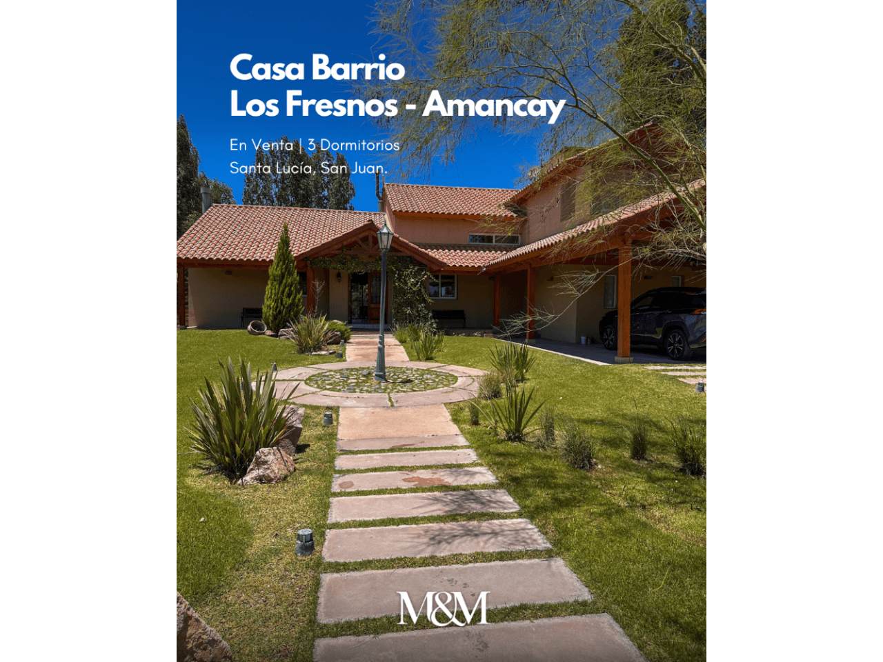 ⚫️ Venta Casa 3 Dormitorios | Barrio Privado Los Fresnos - Amancay | Santa Lucía